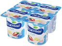 Йогуртный продукт Нежный с соком банана и клубники 1,2% БЗМЖ 100 г