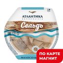 АТЛАНТИКА Сельдь ф/кус в масле Малосольная 240г пл/бан:6