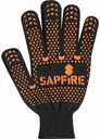 Перчатки трикотажные Sapfire Professional стандартные с ПВХ цвет: чёрный