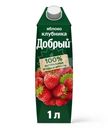 Напиток сокосодержащий Добрый из яблок и клубники, 1л