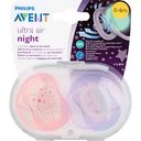 Соска-пустышка Philips Avent SCF376/12 Ultra Air Night светится в темноте 0-6 м, 2 шт.