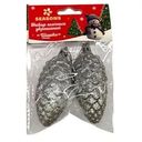 Набор украшений Seasons Шишки елочных 8см цвета в ассортименте 2шт