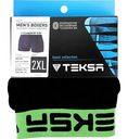 Трусы-боксеры мужские бесшовные Teksa MBX 005 цвет: чёрно-зеленый, 2XLр-р