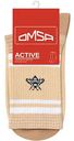 Носки женские Omsa Active 153 Полоски цвет: бежевый, 35-38 р-р