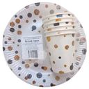 Набор посуды Белый горох бумажной одноразовой 1шт.