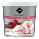 RIOBA Мороженое сливочное клубника со сливками, 75г