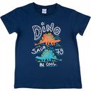 Футболка для мальчика Dino, цвет: темно-синий