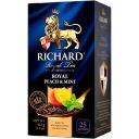 Чай RICHARD черный байховый Персик&Мята, 25пакетиков 