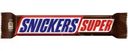 Батончик Snickers Super шоколадный с карамелью, арахисом и нугой 80г