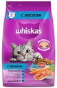 Сухой корм Whiskas Вкусные подушечки с нежным паштетом Аппетитный обед с лососем для взрослых кошек 1,9 кг