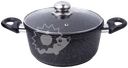 Кастрюля HOMECLUB Marble, литой алюминий, стеклянная крышка 3.3л Арт. HC-3K