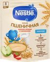 Каша пшеничная NESTLE молочная, с кусочками яблока и земляникой, с 8 месяцев