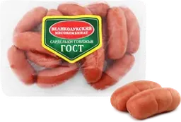 Сардельки говяжьи МК ВЕЛИКОЛУКСКИЙ ГОСТ черева, весовые