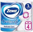 Туалетная бумага Zewa Deluxe белая 3 слоя 4 рулона