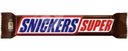 Батончик Snickers Super шоколадный с карамелью, арахисом и нугой 80г