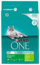 Сухой корм Purina One с индейкой и цельными злаками для взрослых кошек живущих в домашних условиях 3 кг