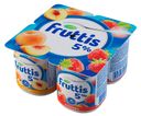 Продукт йогуртный Fruttis пастеризованный Сливочное лакомство Клубника-Персик 5%115 г