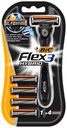 Станок для бритья мужской Bic Flex 3 Hybrid + 4 кассеты