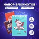 Набор блокнотов, 40 листов, 3 шт., на гребне
