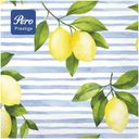 Салфетки Pero Prestige лимоны столовые сервировочные 3 слоя 33х33см, 20шт
