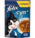 Влажный корм для кошек Felix Суп с курицей в соусе, 48г