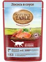 Влажный корм Nature`s Table для кошек Лосось в соусе, 85г