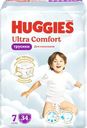 Подгузники-трусики для мальчиков HUGGIES Ultra Comfort 7, 17кг+