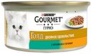 Корм Gourmet Gold Двойное удовольствие с кроликом и печенью для кошек, 85г