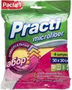 Салфетки универсальные Paclan Practi из микрофибры, 30×30 см, 4 шт.