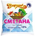 Сметана Вкусняев 15%, 430г