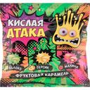 Карамель Кислая атака Яблоко, персик и малина, 40 г