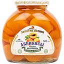 Абрикосы отборные Золотая долина половинки в лёгком сиропе, 580мл