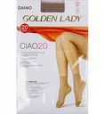 Носки женские Golden Lady Ciao цвет: daino/загар, 20 den, 2 пары