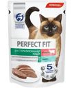 Влажный корм Perfect Fit полнорационный для стерилизованных кошек паштет с говядиной, 75г