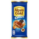 Шоколад молочный Alpen Gold Oreo, со вкусом арахисовой пасты, 90/85г