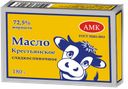 Масло крестьянское сладкосливочное АМК 72.5% 180г