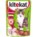 Корм KITEKAT с говядиной в желе для взрослых кошек, 85г
