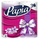 Туалетная бумага Papia Балийский цветок 3 слоя, 4рулона
