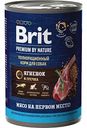 Влажный корм для собак с чувствительным пищеварением Brit Premium By Nature Ягненок и гречка, 410 г