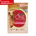 Корм для собак PURINA® ONE Контроль веса Мини индейка-морковь-горох, 85г