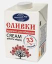 Сливки стерилизованные Молочный мир 33% 500г