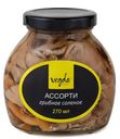 Грибы солёные, ассорти, Vegda, 270 мл