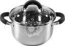 Кастрюля HOMECLUB Comfort, с силиконовыми ручками, нержавеющая сталь, индукция, 2.5л Арт. GS-4