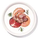 Продукт мясной Шейка-Балык-Бекон Панчетта сырокопченый Маркет Collection, 120г