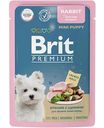 Влажный корм для щенков мини пород Brit Premium кролик-цукини в соусе, 85г