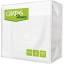 Салфетки бумажные Gratias белые 2сл 24х24, 100шт