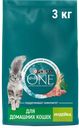Корм сухой для взрослых кошек PURINA ONE Housecat с индейкой и цельными злаками, 3кг