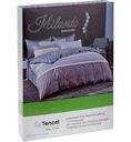 Комплект постельного белья 1,5-спальный Milando Полосы с узором тенсель цвет: серый/приглушённый лиловый, 4 предмета
