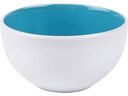 Салатник керамический цветной внутри цвет: белый/голубой, 13,8×7,4 см