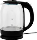 Чайник 365 ДНЕЙ стеклянный, синяя светодиодная подсветка, евровилка,  шнур 0,7м, Арт. S421